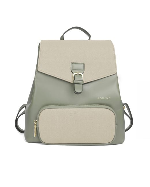 Woodland Leathers Gray Small Backpack, School Work Rucksack Bag