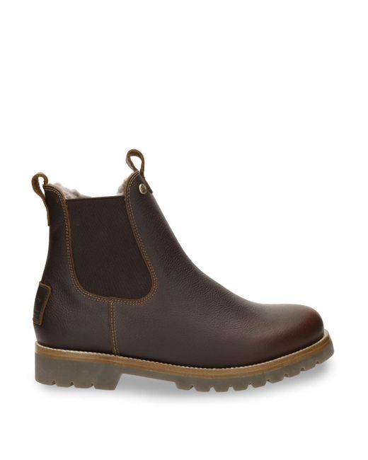 Panama Jack Brown Beny Igloo C2 Chestnut Waterproof Leather Chelsea Boots for men