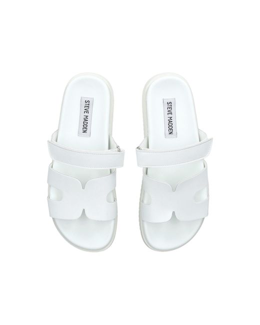 Steve Madden White Missile Sandals