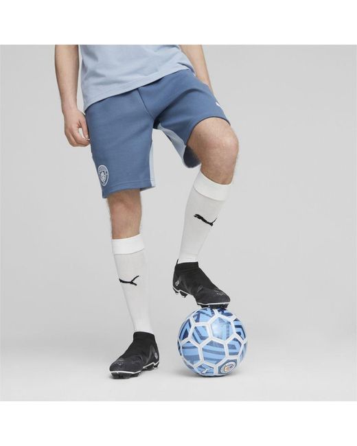 PUMA Blue Manchester City Football Casuals Shorts for men