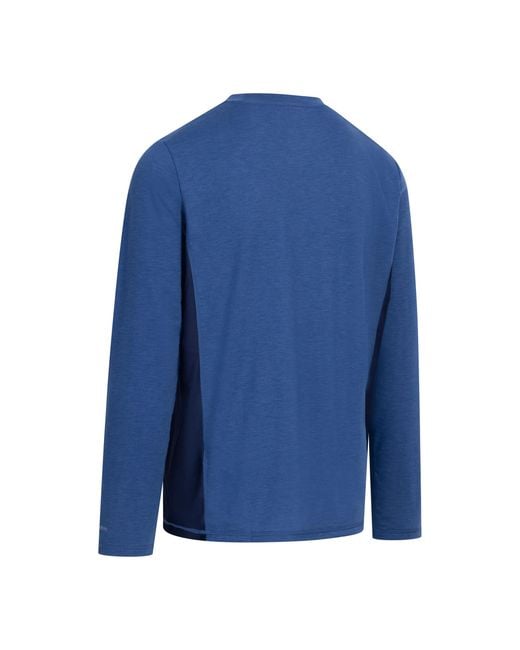 Trespass Blue Charlie Long-Sleeved T-Shirt Marl) for men