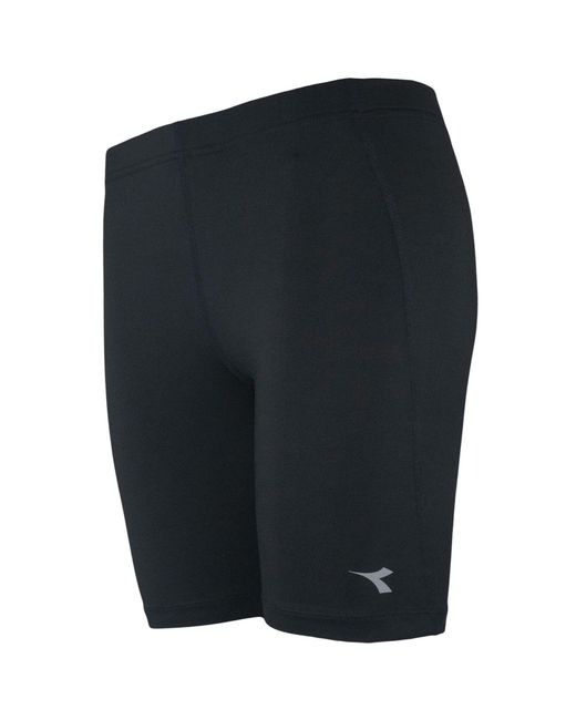 Diadora Black Compression Cycling Shorts Textile