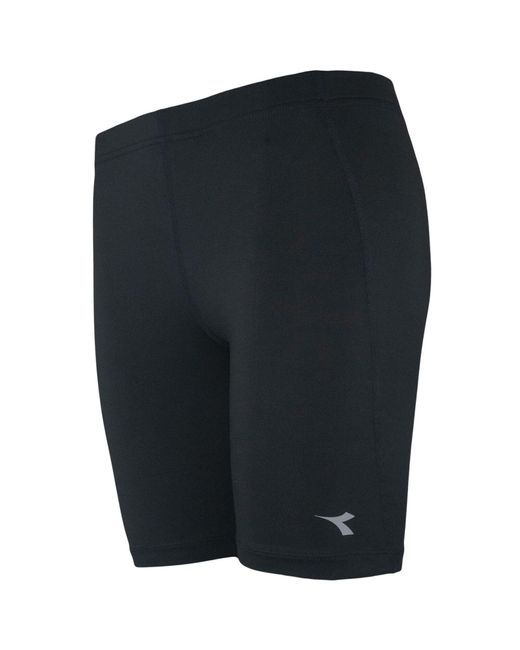 Diadora Black Compression Cycling Shorts Textile