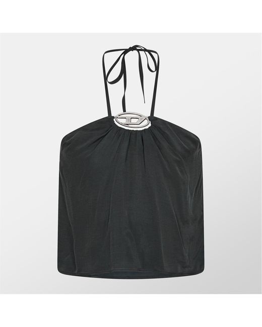 DIESEL Black Halter Relaxed Fit Tank