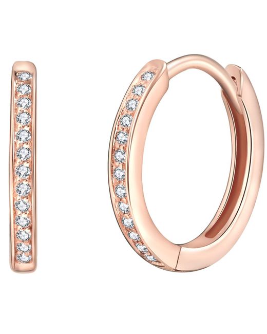 Rafaela Donata Metallic Hoop Earring Sterling Zirconia