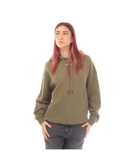 Off-White c/o Virgil Abloh Brown Flock Chine Flower Arrow Hoodie
