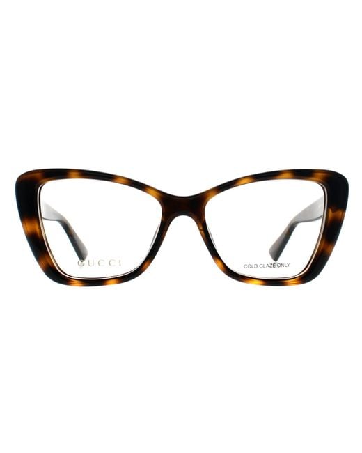 Gucci Brown Cat Eye Shiny Dark Havana Gg1977O