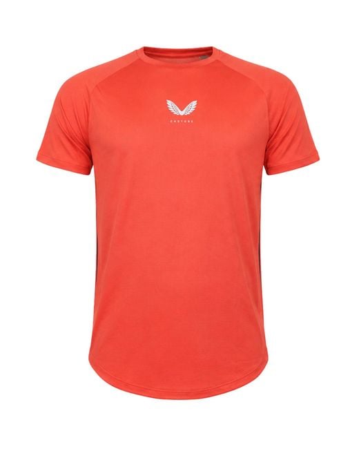 Castore Red Breathable T-Shirt for men