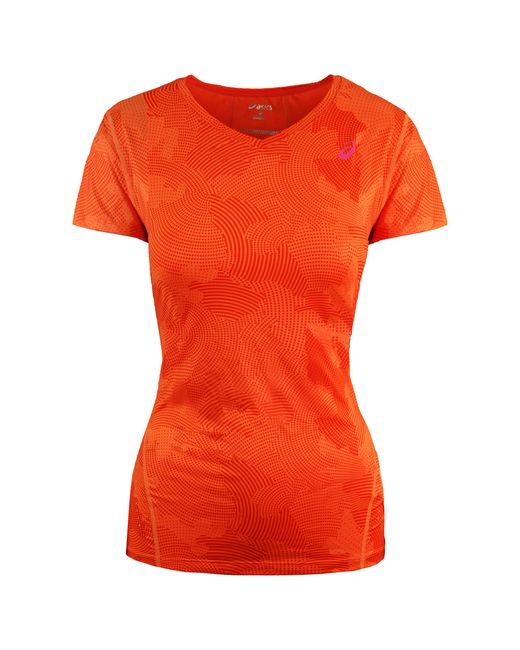 Asics Orange Motion Dry Running Top