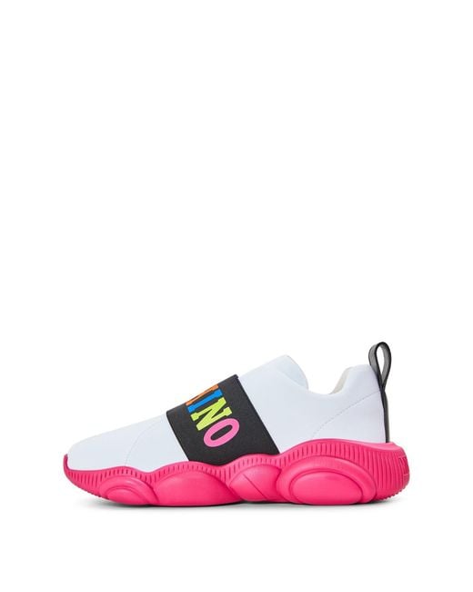 Moschino White Low Top Trainers