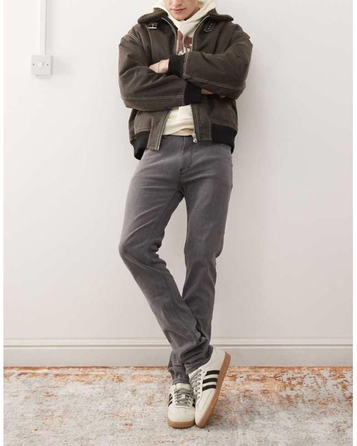 Cheap Monday Gray Sleeze Super Stretch Skinny Jeans for men