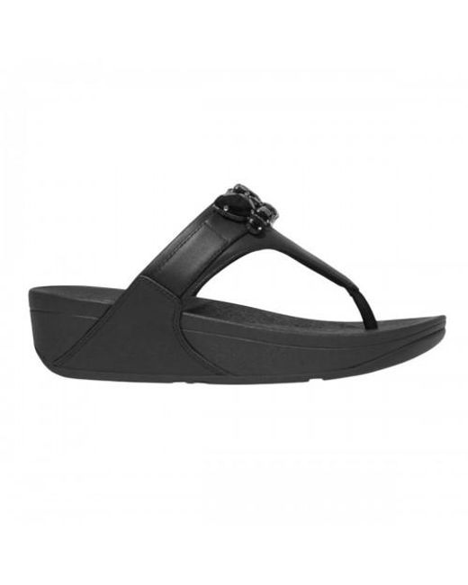 Fitflop Fit Flop Lulu Leren Sandalen in het Black