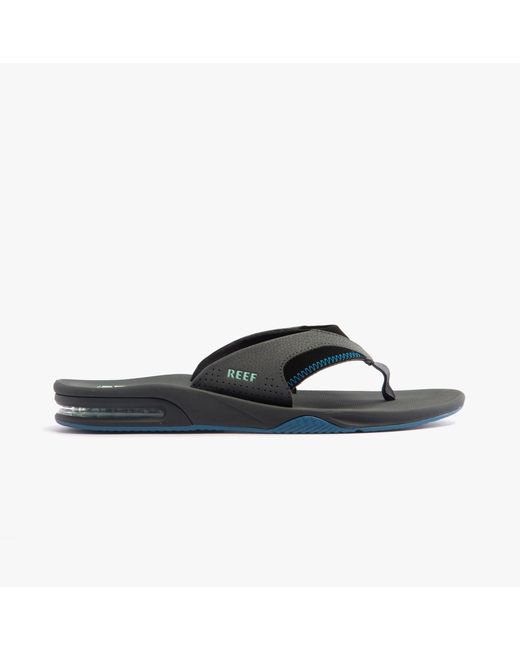 Reef Blue Fanning Sandals Gunmetal/Ocean for men