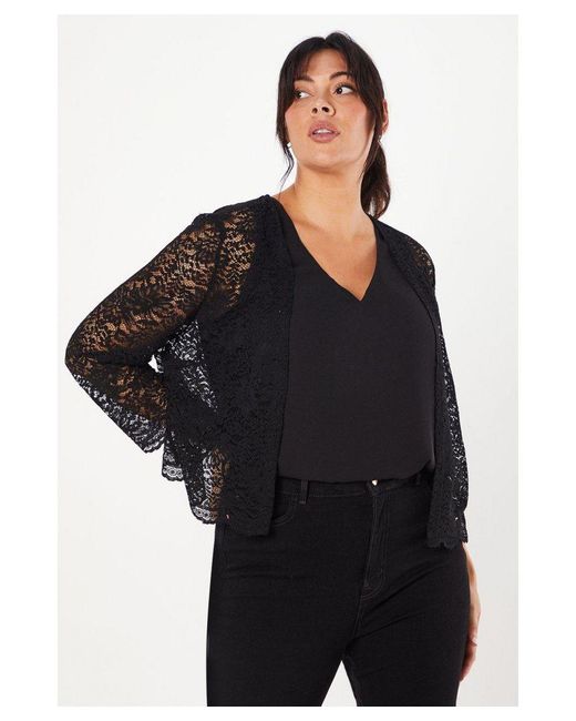 Coast Black Plus Edge To Lace Jacket