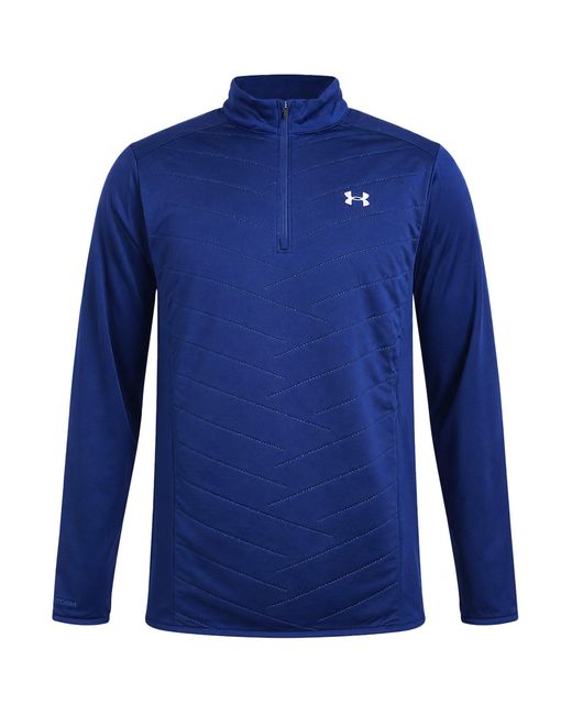 Under Armour Blue Coldgear Reactor Hybrid Golf Top for men