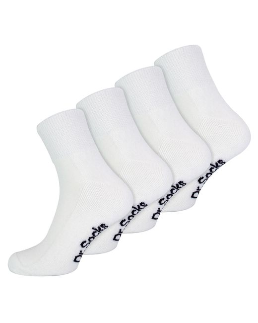 Dr.Socks White Bamboo Diabetic Ankle Socks for men