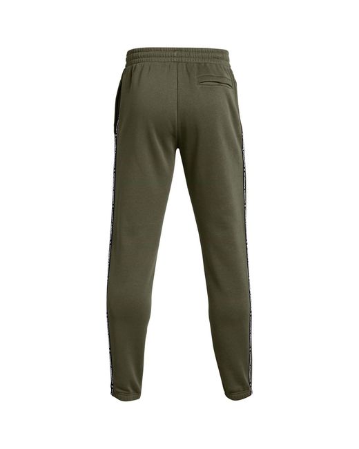 Under Armour Green Icon Taping Closed Hem Fleece Joggers for men