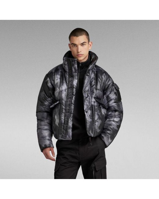 G-Star RAW Gray G-Star Raw Lofty Puffer Jacket for men