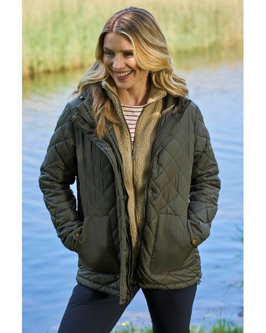 Mountain Warehouse Blue 'Nebraskan' Borg Gilet Warm Hooded Water Resistant Winter 3