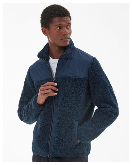 Barbour Blue Hobson Fleece Jacket for men