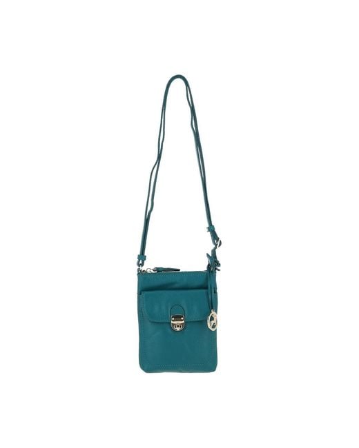Ashwood Leather Blue Real Crossbody Bag