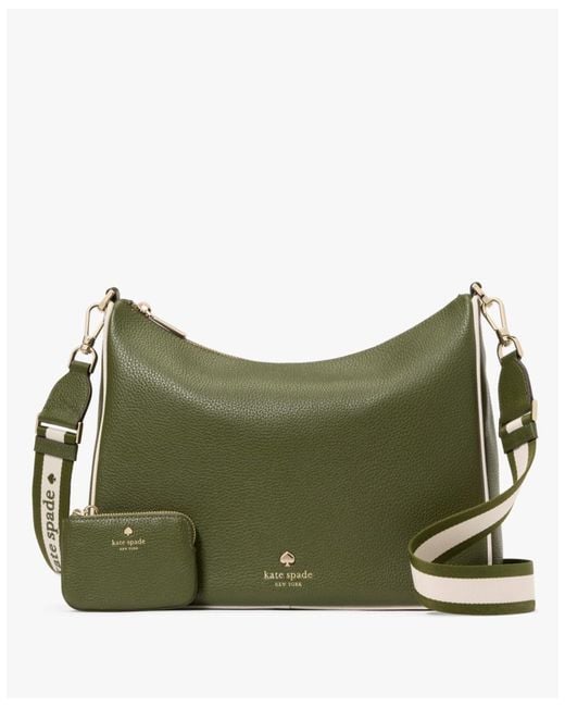 Kate Spade Green Emma Colorblock Pebbled Leather Large Crossbody