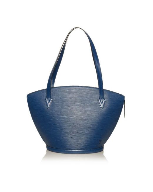 Louis Vuitton Vintage Epi Saint Jacques Short Strap Gm Blue Leather