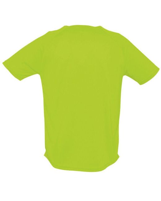 Sol's Green Sporty Short Sleeve Performance T-Shirt (Neon) for men