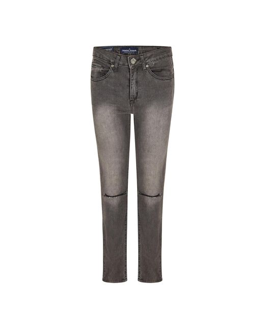 Criminal Damage Gray Sos Ripper Skinny Jean