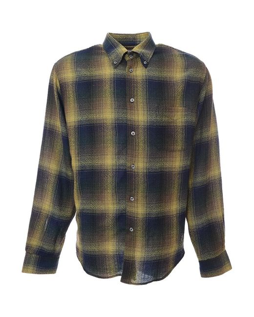 4SDESIGNS Blue Classics Sp Shirt for men
