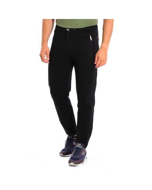 La Martina Black Tmt300-Fp535 Sports Pants for men