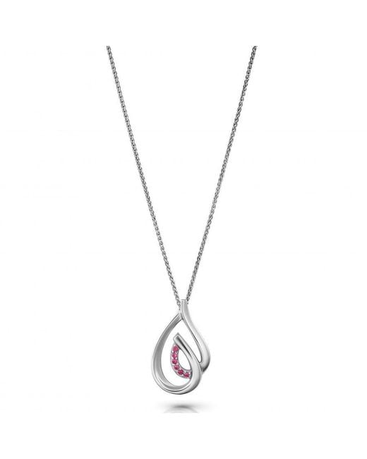 Orphelia Metallic 'Dazzle' 925 Sterling Chain With Pendant