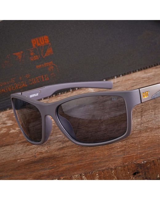 Caterpillar Gray Rectangle Matte Camouflage Polarized Cts-8029 for men