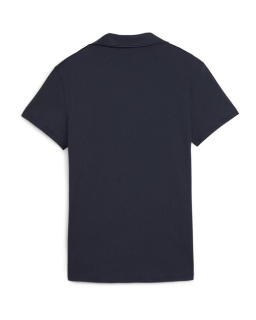 PUMA Blue Cloudspun Piped Short Sleeve Performance Polo Shirt