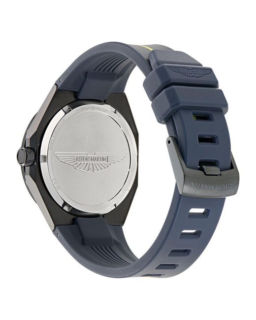 Aston Martin Blue Thrill Tks W Watch Mtri2S602 Silicone for men