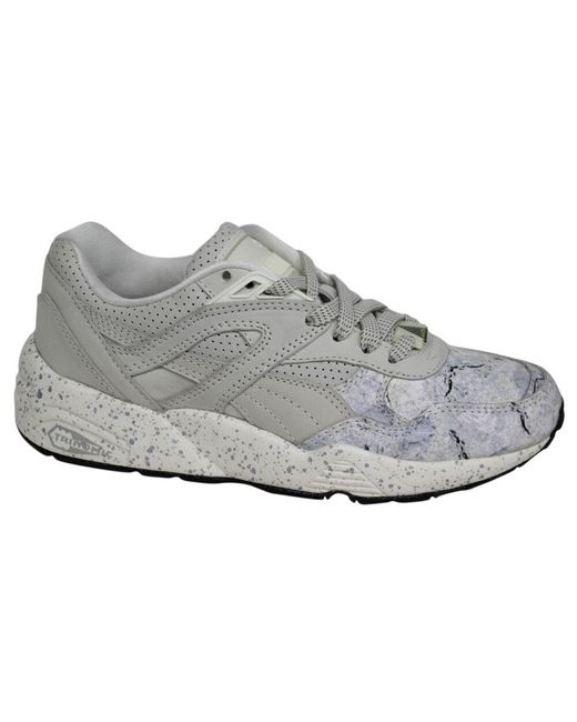 PUMA Gray R698 Roxx Whisper Lace Up Trinomic Trainers 360857 03 B1C Leather for men