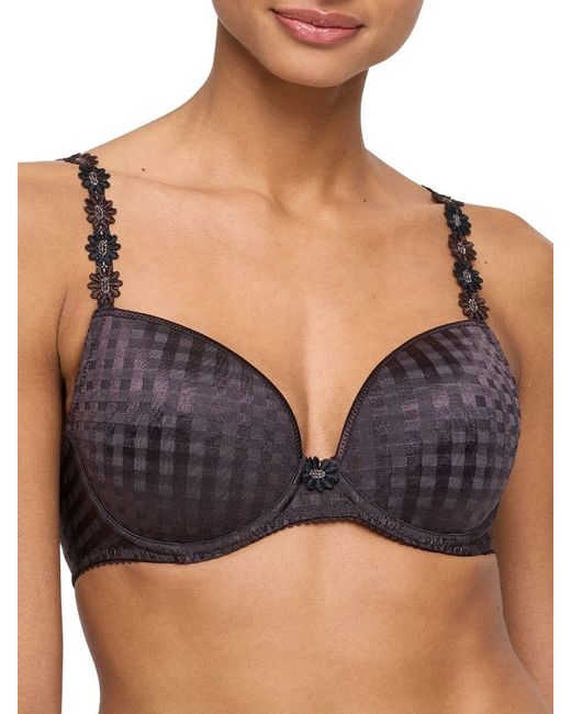Marie Jo Blue Avero Padded Plunge Bra Sweet Chocolate
