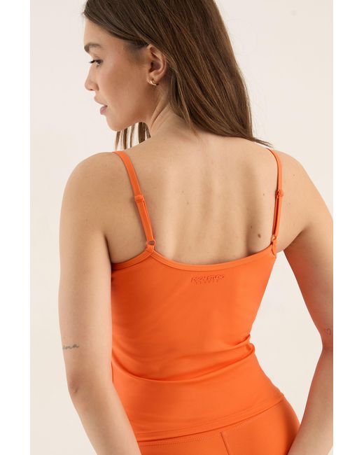 DSGN Studio Brown Sculpt Internal Padded Strappy Vest Top