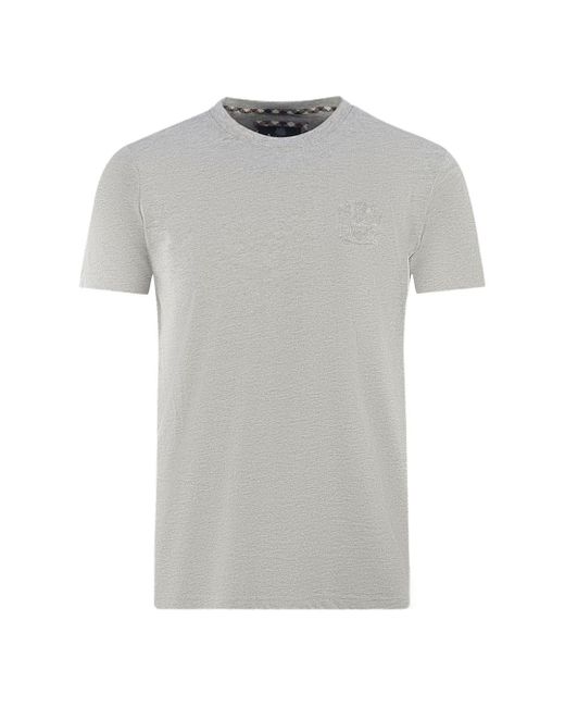 Aquascutum Gray London Tonal Aldis Logo T-Shirt for men