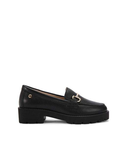 Carvela Kurt Geiger Black Leather Snap Chunky Loafers