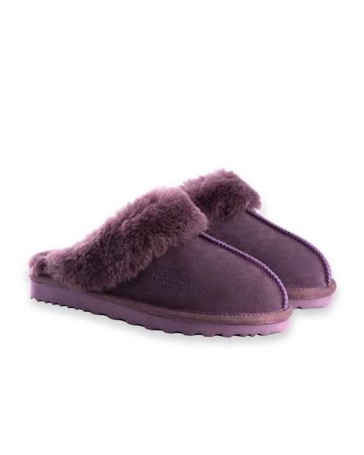 Aus Wooli Purple Australia Sheepskin Wool Sydney Slippers