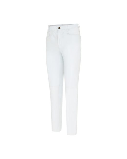 Infinity Leather White Lamb 501 Biker Jeans