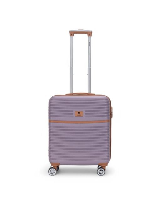 Infinity Leather Purple Strong Abs Hardshell Cabin Suitcase 56 X 45 X 25 Cm Luggage Suitable For British Airways