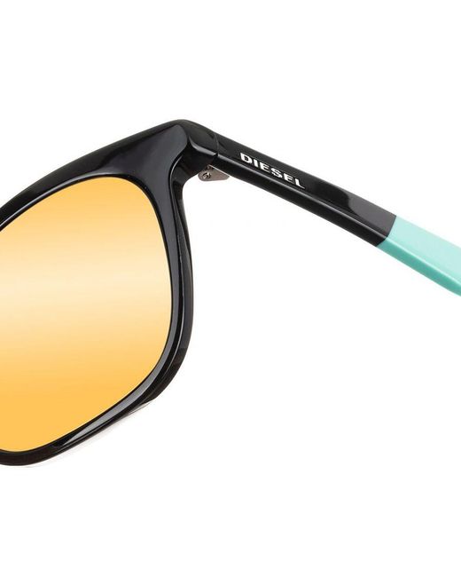 DIESEL Black Acetate Sunglasses With Rectangular Shape Dl0154