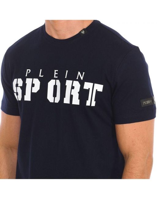 Philipp Plein Tips400 T-shirt Met Korte Mouwen in het Blue voor heren