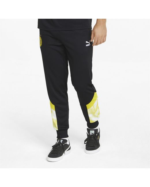 PUMA Black Bvb Iconic Mcs Mesh Football Pants for men