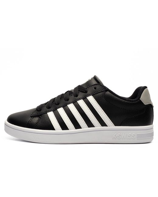 K-swiss Black K Swiss Court Tiebreak Ii Leather Trainers for men