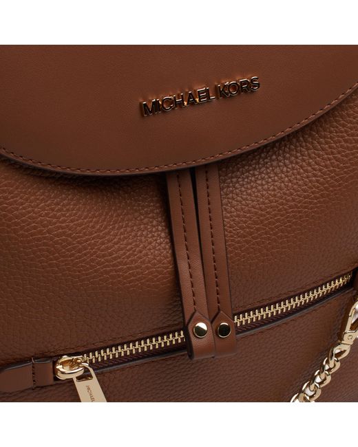 Michael Kors Brown Jet Set Medium Grain Leather Backpack 35T1Gttb6L