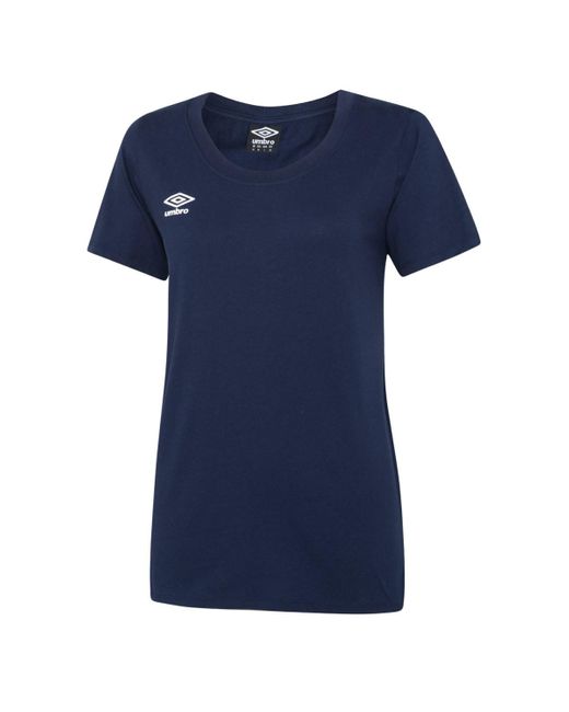 Umbro Blue Ladies Club Leisure T-Shirt Cotton