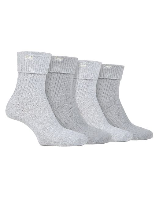 Jeep Gray Ladies 4 Pack Super Soft Walking Boot Socks